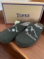 Preview: Tofee Herrenhausschuhe Pantoffel Latschen Socken Hüttenschuhe Hausschuhe Oliv Dahoam